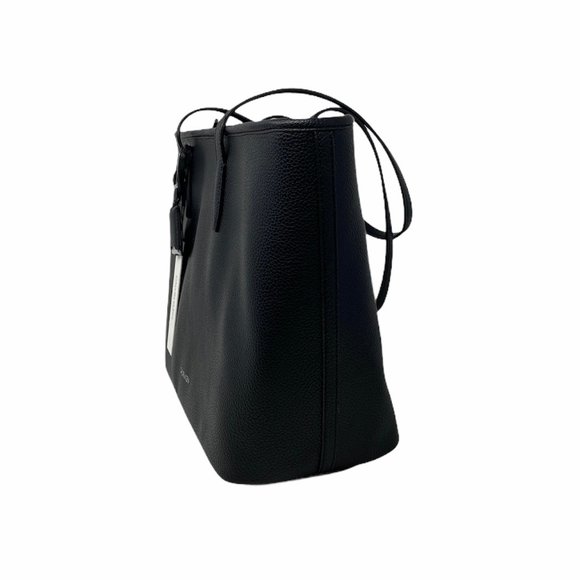 😳SALE😳 Calvin Klein Pebble Mid Goodyear Tote Bag Black Women's H0DAZGD2 - Picture 3 of 6